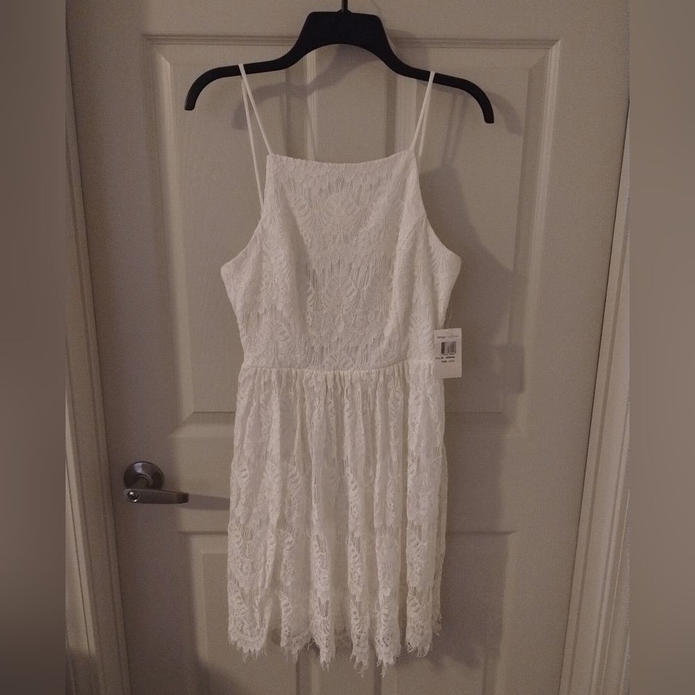 B Darlin Off White Lace Mini Dress Size 11/12 NWT